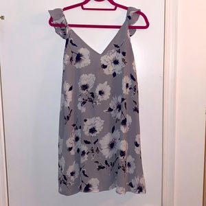Audrey 3+1 Grey/Purple Floral Tank Mini Dress